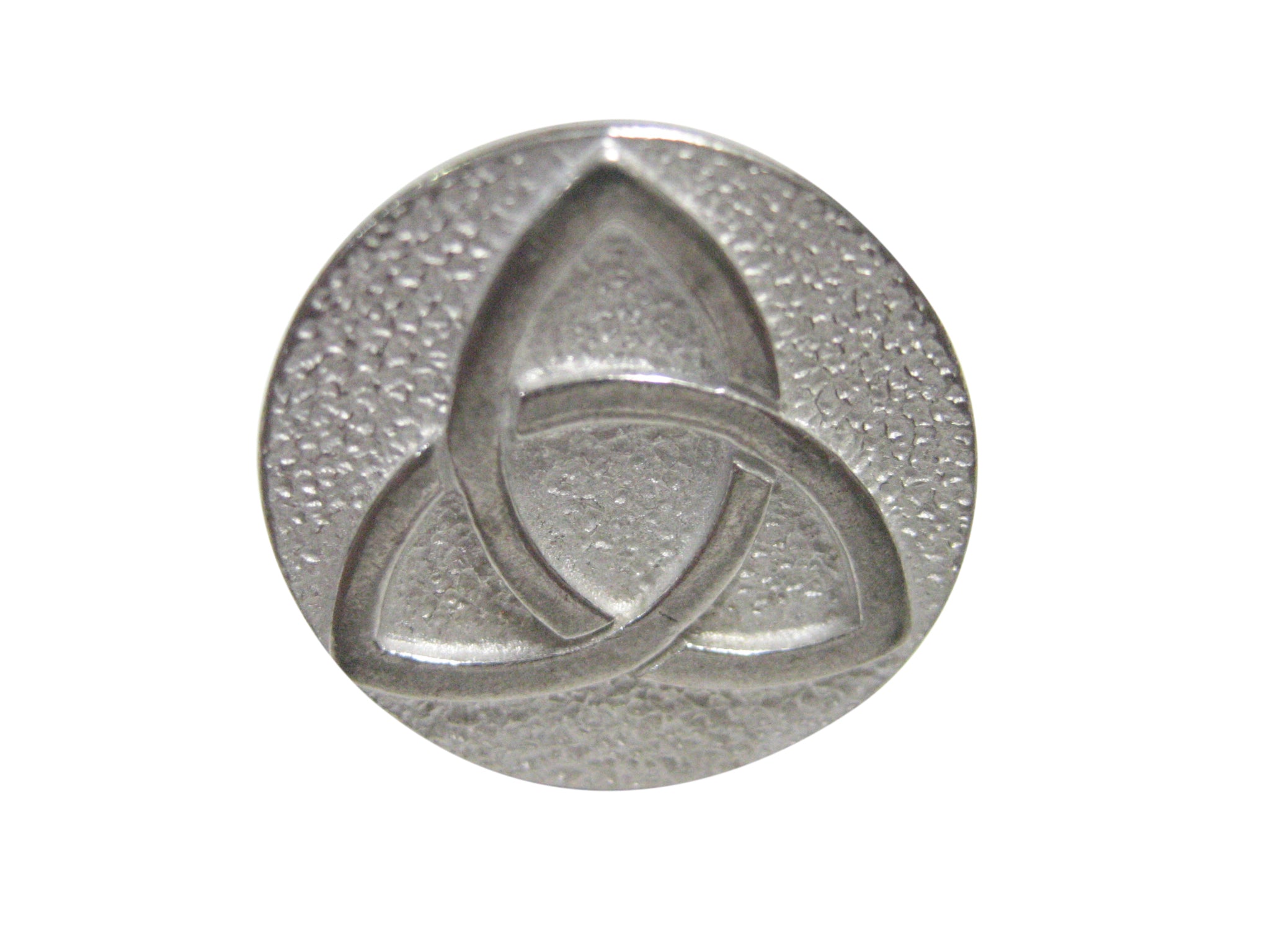 Silver Toned Circular Celtic Trinity Knot Adjustable Size Fashion Ring