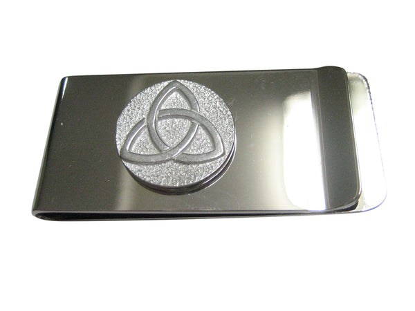 Silver Toned Circular Celtic Trinity Knot Money Clip