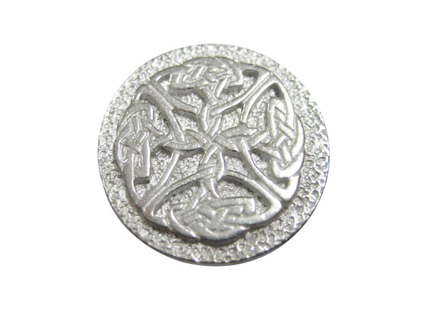 Silver Toned Circular Intricate Celtic Design Magnet