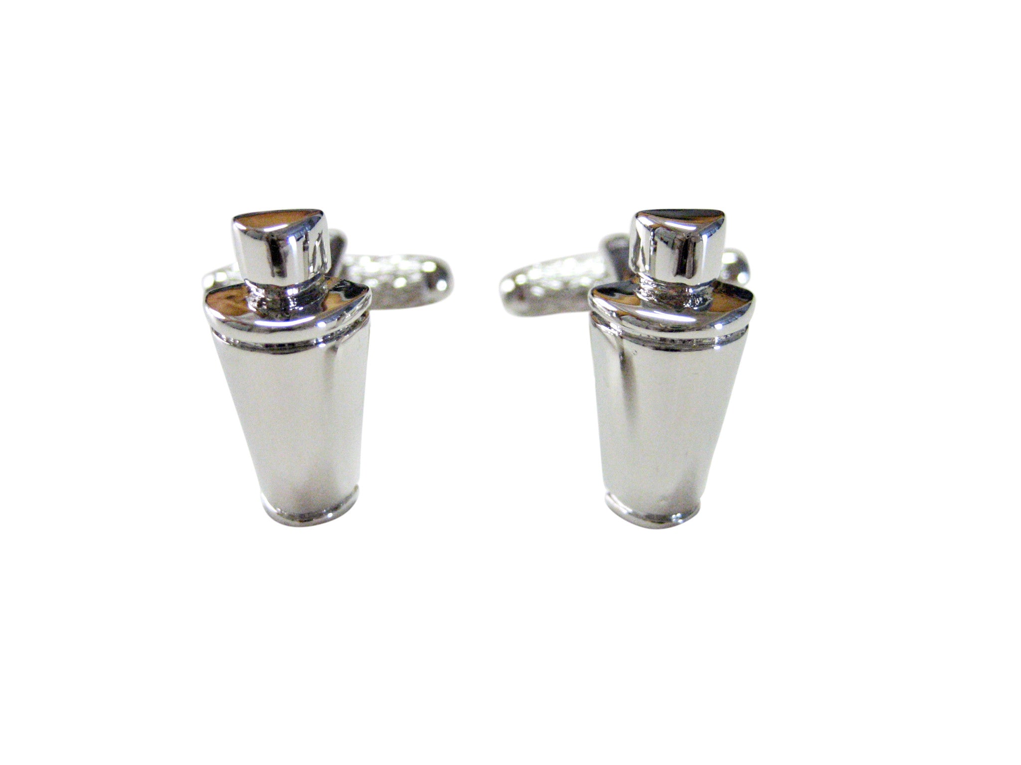 Silver Toned Cocktail Shaker Cufflinks