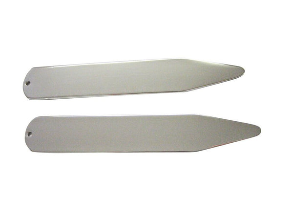 Silver Toned Collar Stays