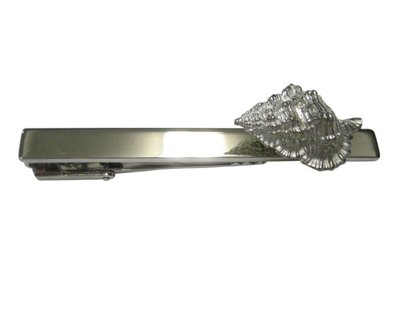 Silver Toned Conch Shell Tie Clip