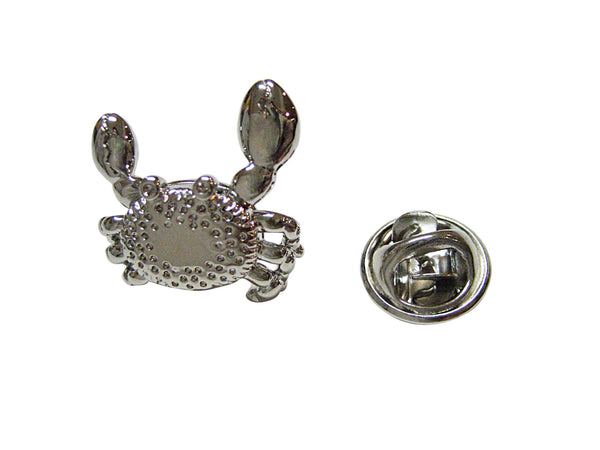 Silver Toned Crab Lapel Pin