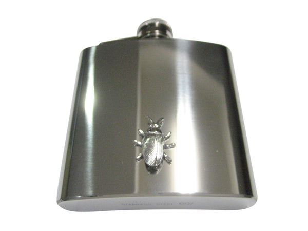 Silver Toned Creepy Bug Insect Pendant 6oz Flask