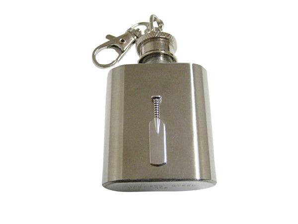 Silver Toned Cricket Bat 1oz Keychain Flask