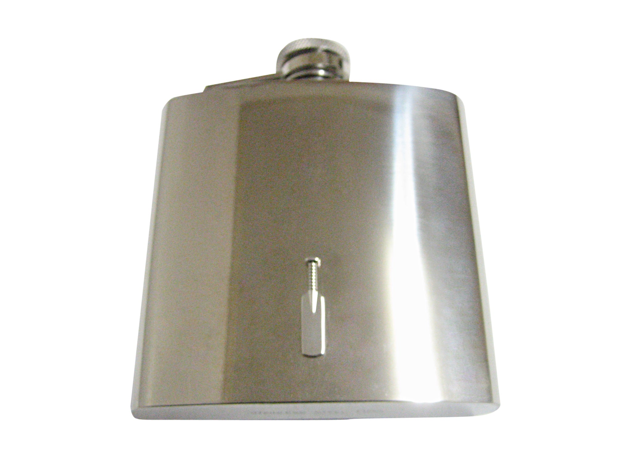 Silver Toned Cricket Bat 6oz Flask