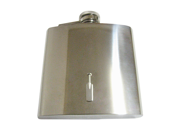 Silver Toned Cricket Bat 6 Oz. Stainless Steel Flask