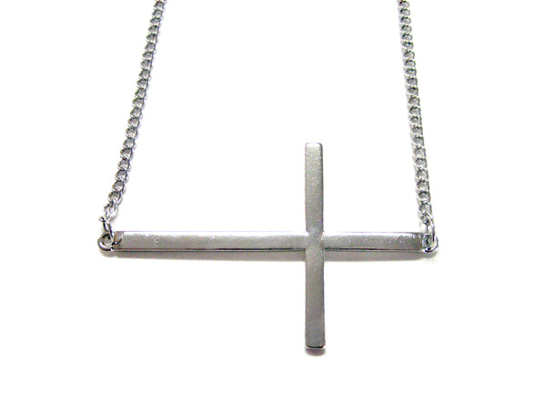 Silver Toned Cross Necklace