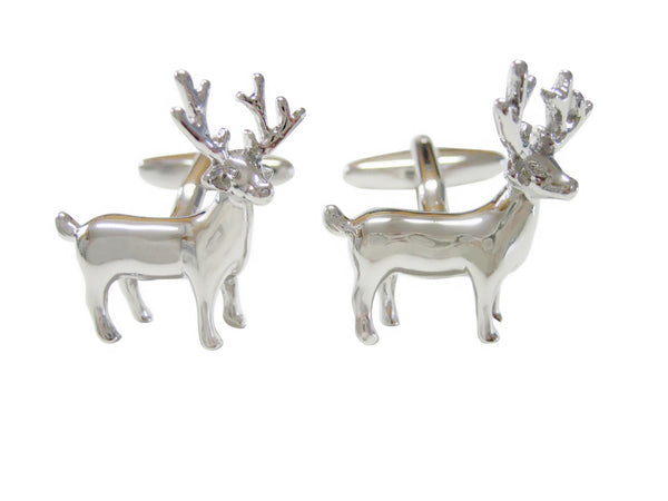 Silver Toned Deer Cufflinks