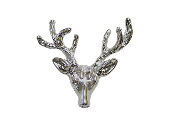 Silver Toned Deer Head Magnet