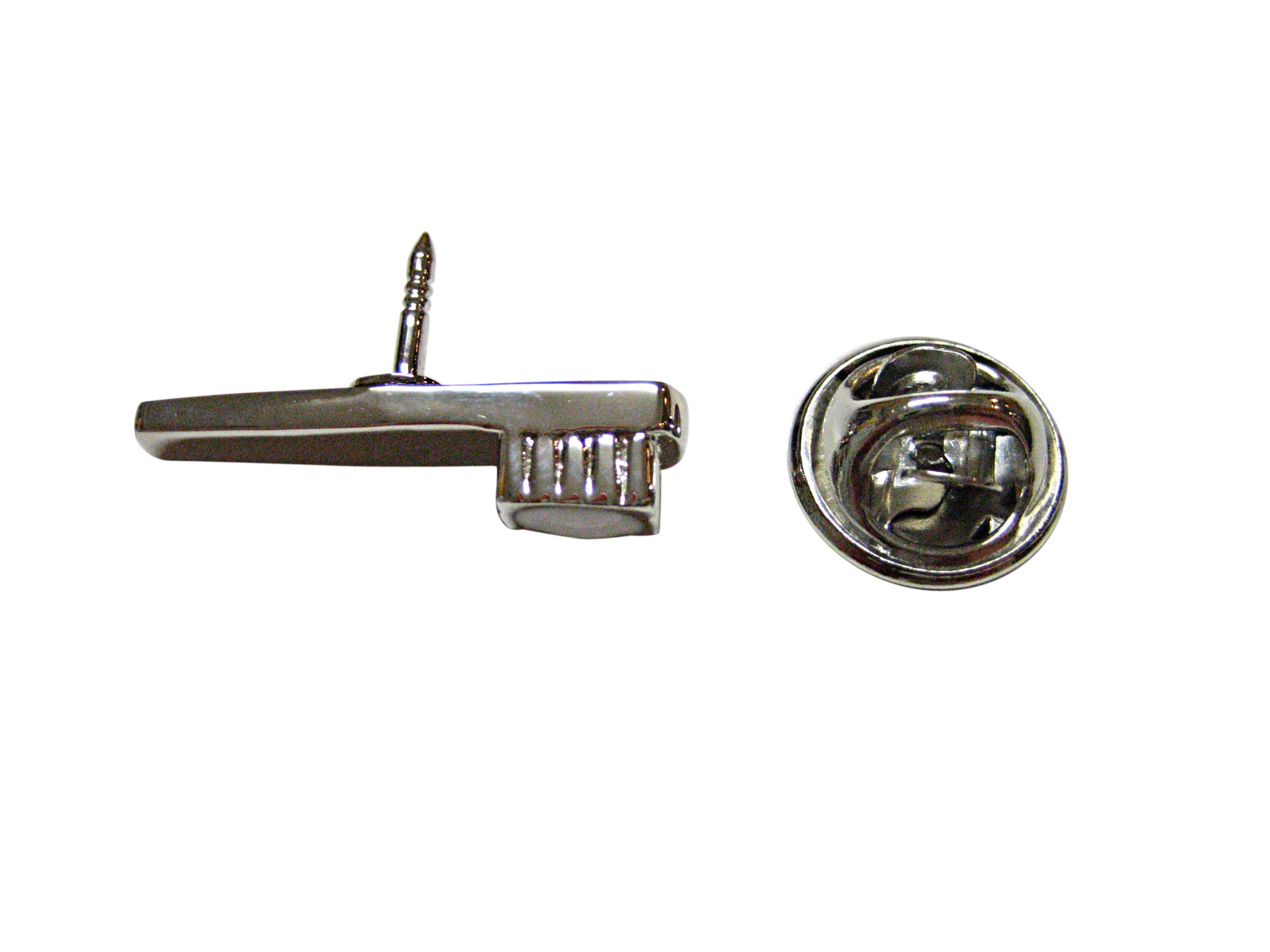 Silver Toned Dental Tooth Brush Lapel Pin