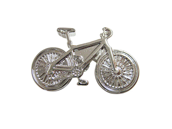 Silver Toned Detailed Bicycle Magnet