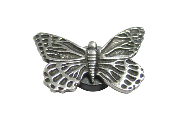 Silver Toned Detailed Butterfly Bug Insect Magnet