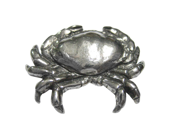 Silver Toned Detailed Crab Magnet