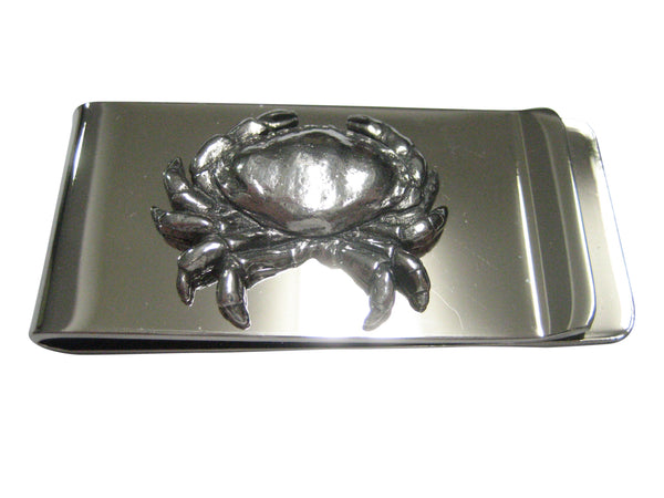 Silver Toned Detailed Crab Money Clip