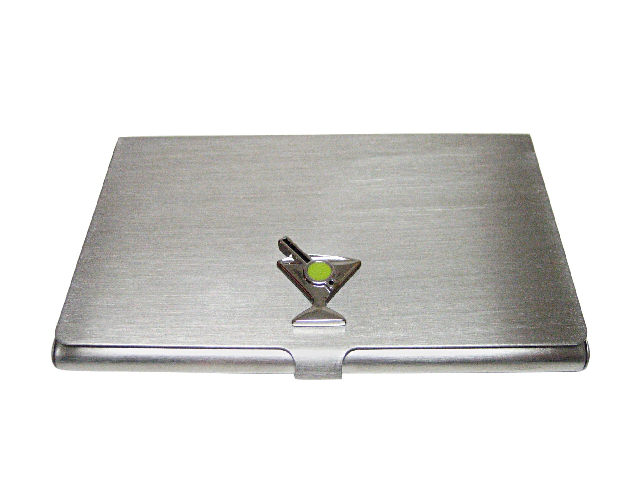 Silver Toned Martini Glass Business Card Holder - Kiola Designs