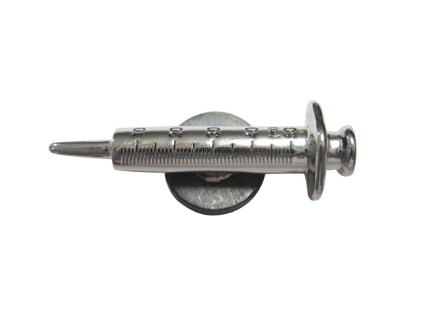 Silver Toned Detailed Medical Syringe Needle Magnet