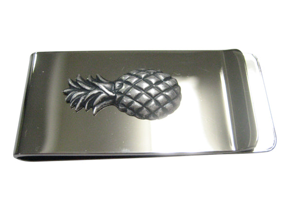 Silver Toned Detailed Pineapple Fruit Money Clip