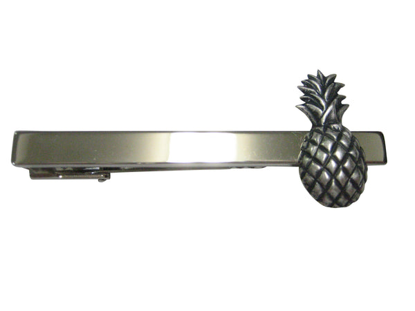 Silver Toned Detailed Pineapple Fruit Tie Clip