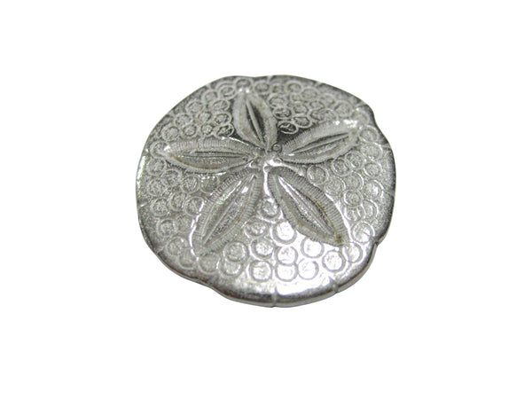 Silver Toned Detailed Sand Dollar Magnet