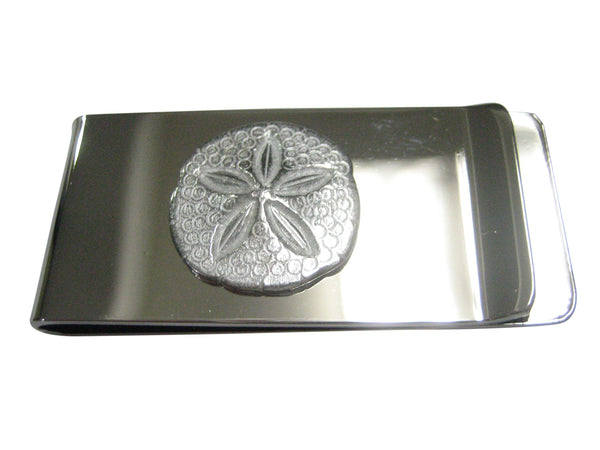 Silver Toned Detailed Sand Dollar Money Clip