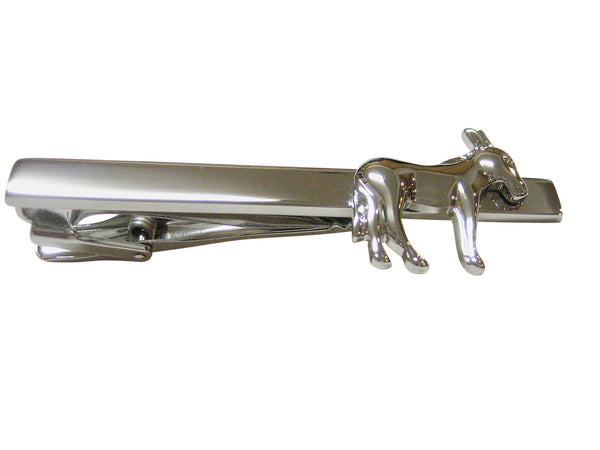 Silver Toned Donkey Square Tie Clip