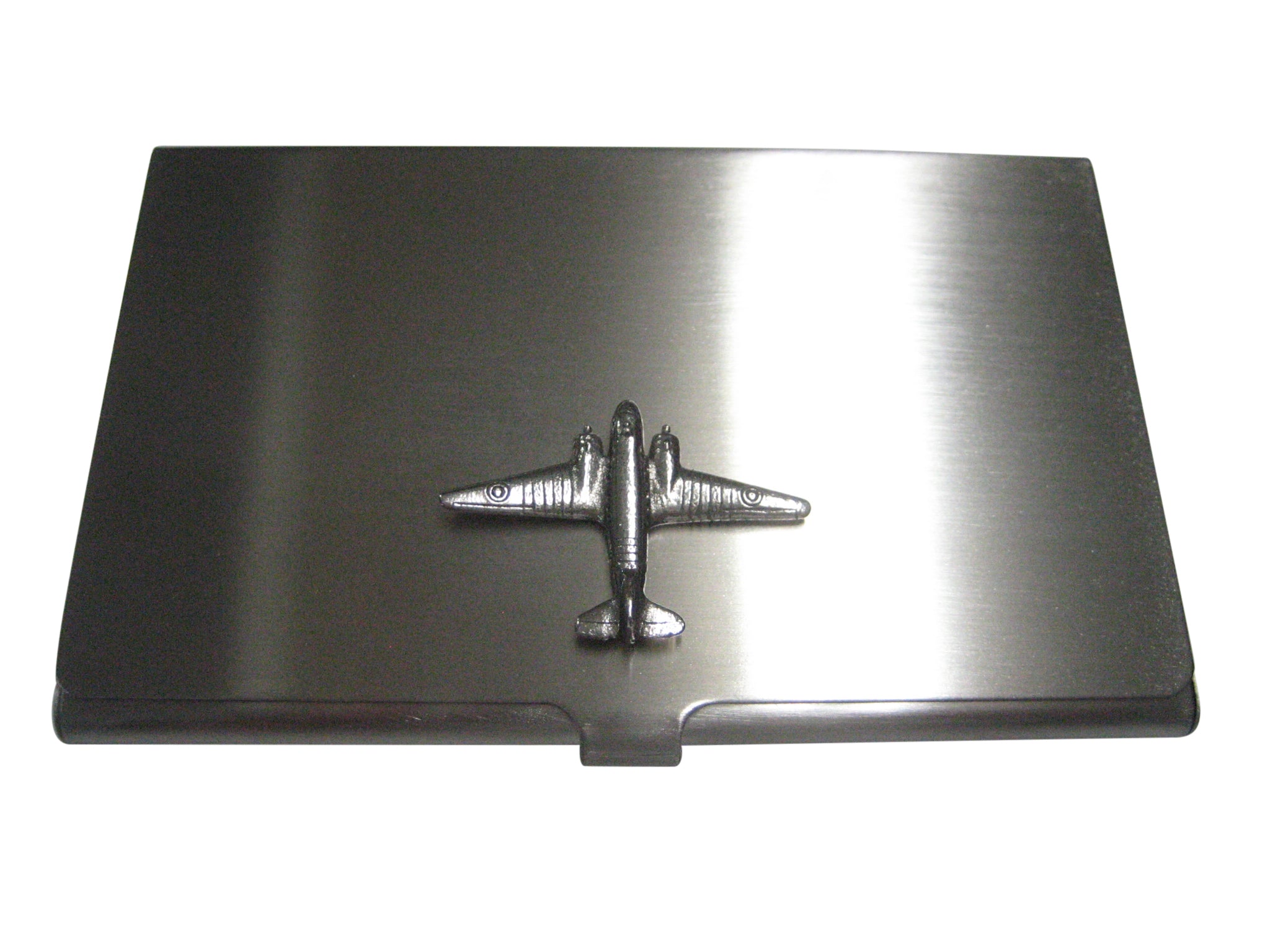 Silver Toned Douglas Dakota C47 Skytrain Plane Business Card Holder