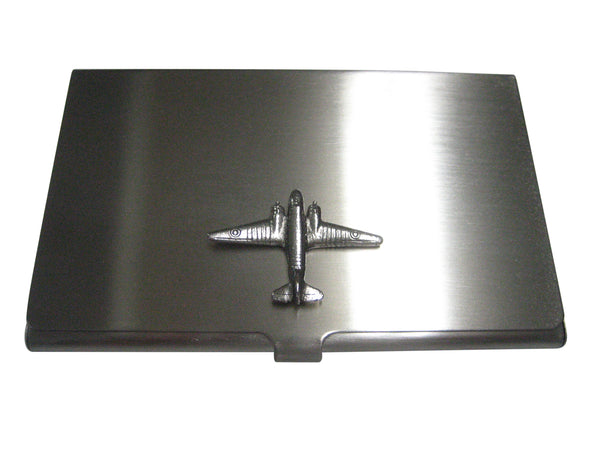 Silver Toned Douglas Dakota C47 Skytrain Plane Business Card Holder