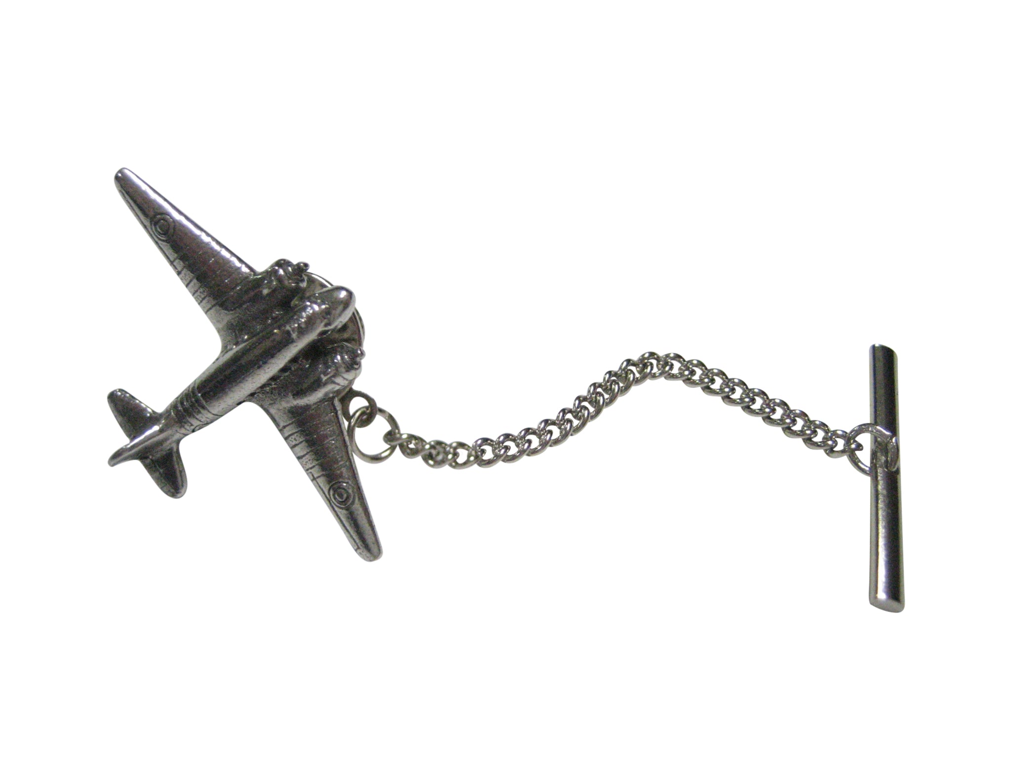 Silver Toned Douglas Dakota C47 Skytrain Plane Tie Tack