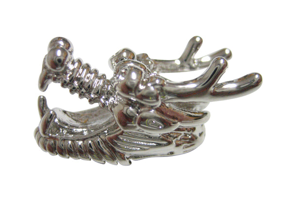 Silver Toned Dragon Head Magnet