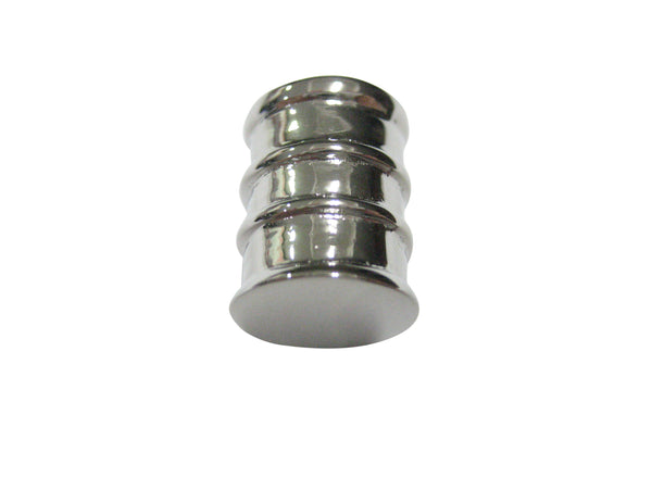 Silver Toned Drum Container Magnet