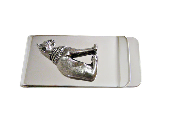 Silver Toned Egyption Cat Money Clip