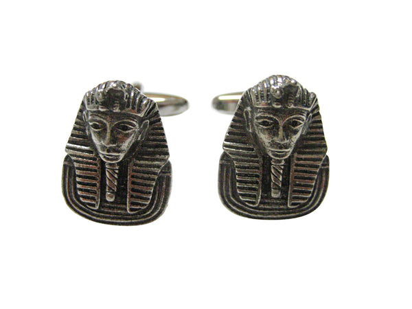 Silver Toned Egyption King Tutankhamun Cufflinks