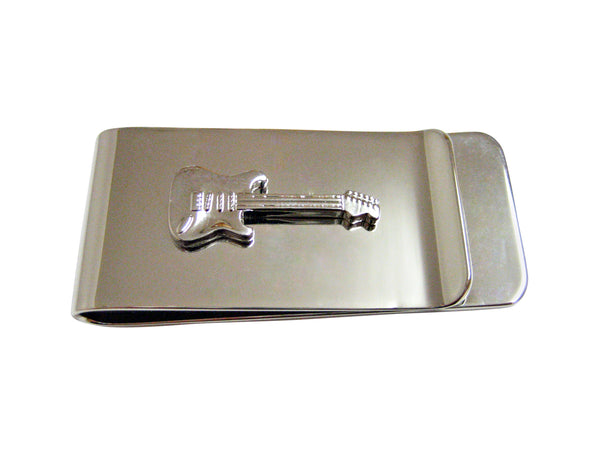 Silver Toned Electric Guitar Money Clip