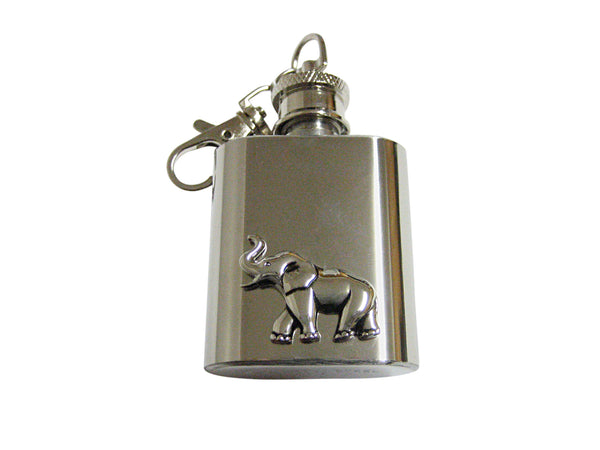 Silver Toned Elephant 1 Oz. Stainless Steel Key Chain Flask