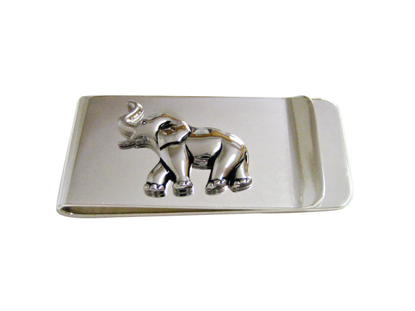 Silver Toned Elephant Money Clip