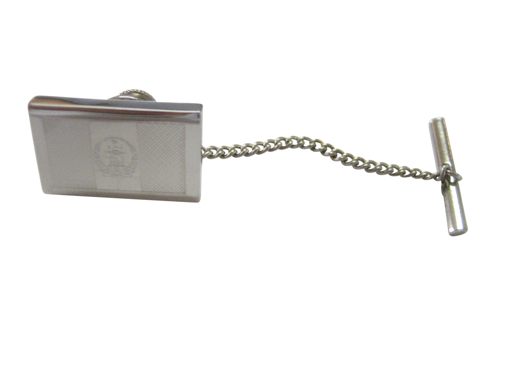 Silver Toned Etched Afghanistan Flag Tie Tack