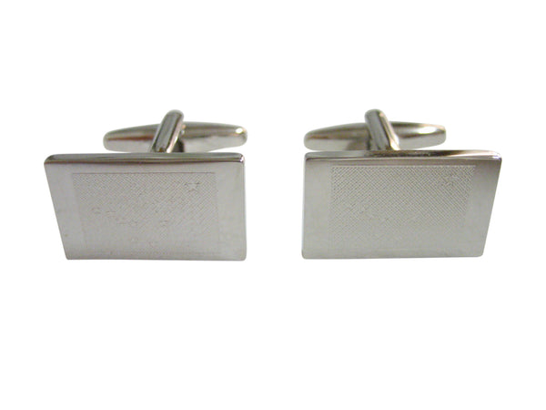 Silver Toned Etched Alaska State Flag Cufflinks