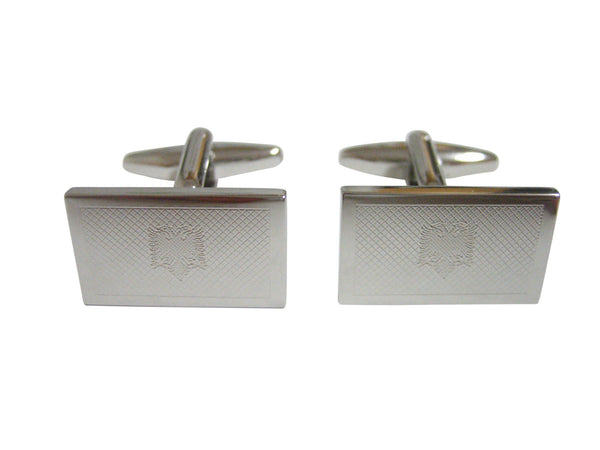 Silver Toned Etched Albania Flag Cufflinks