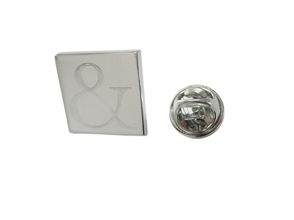 Silver Toned Etched And Ampersand Sign Lapel Pin