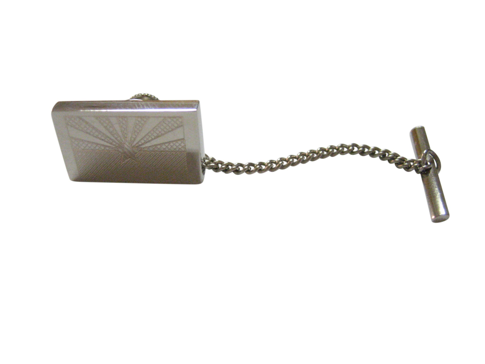 Silver Toned Etched Arizona State Flag Tie Tack