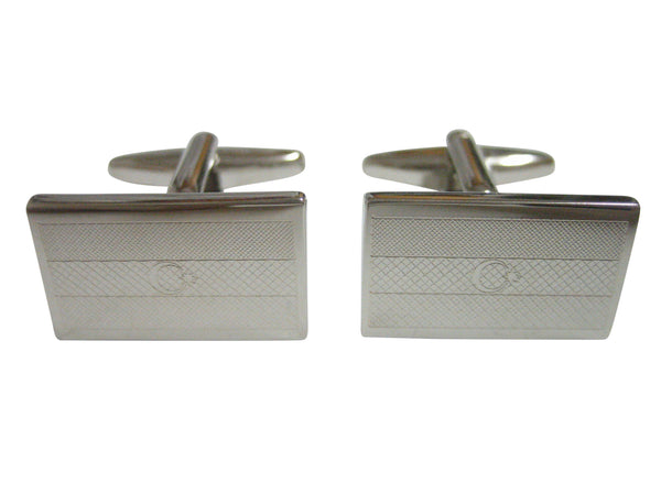 Silver Toned Etched Azerbaijan Flag Cufflinks