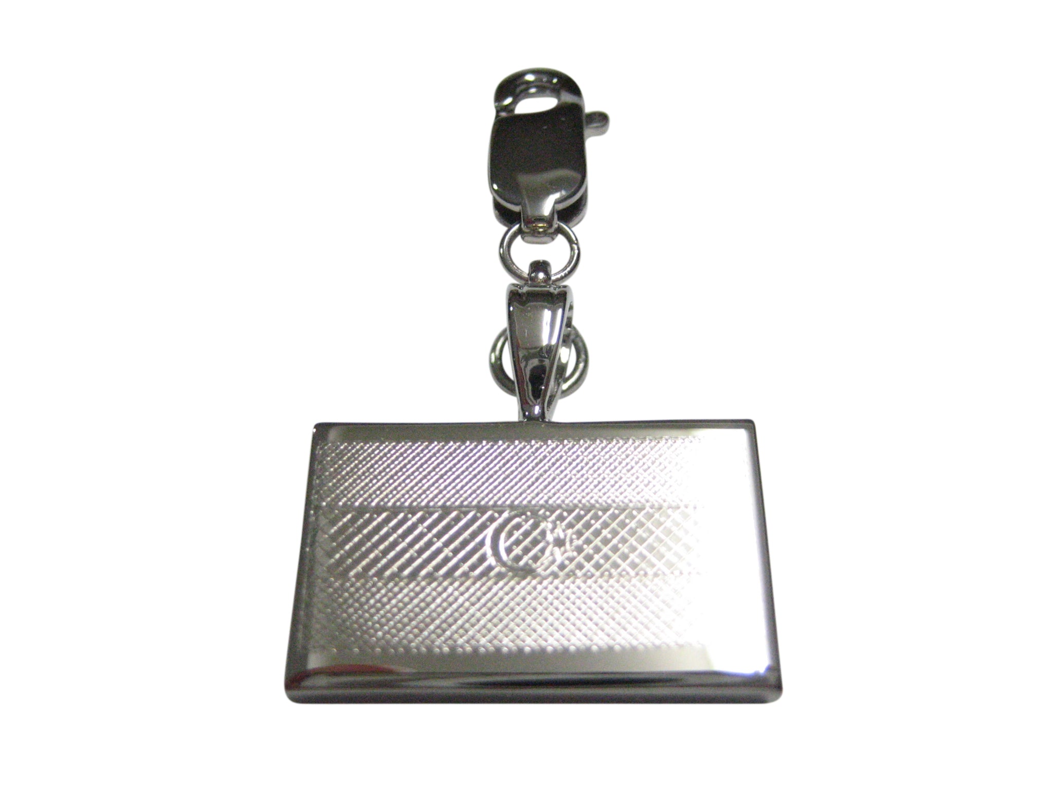 Silver Toned Etched Azerbaijan Flag Pendant Zipper Pull Charm