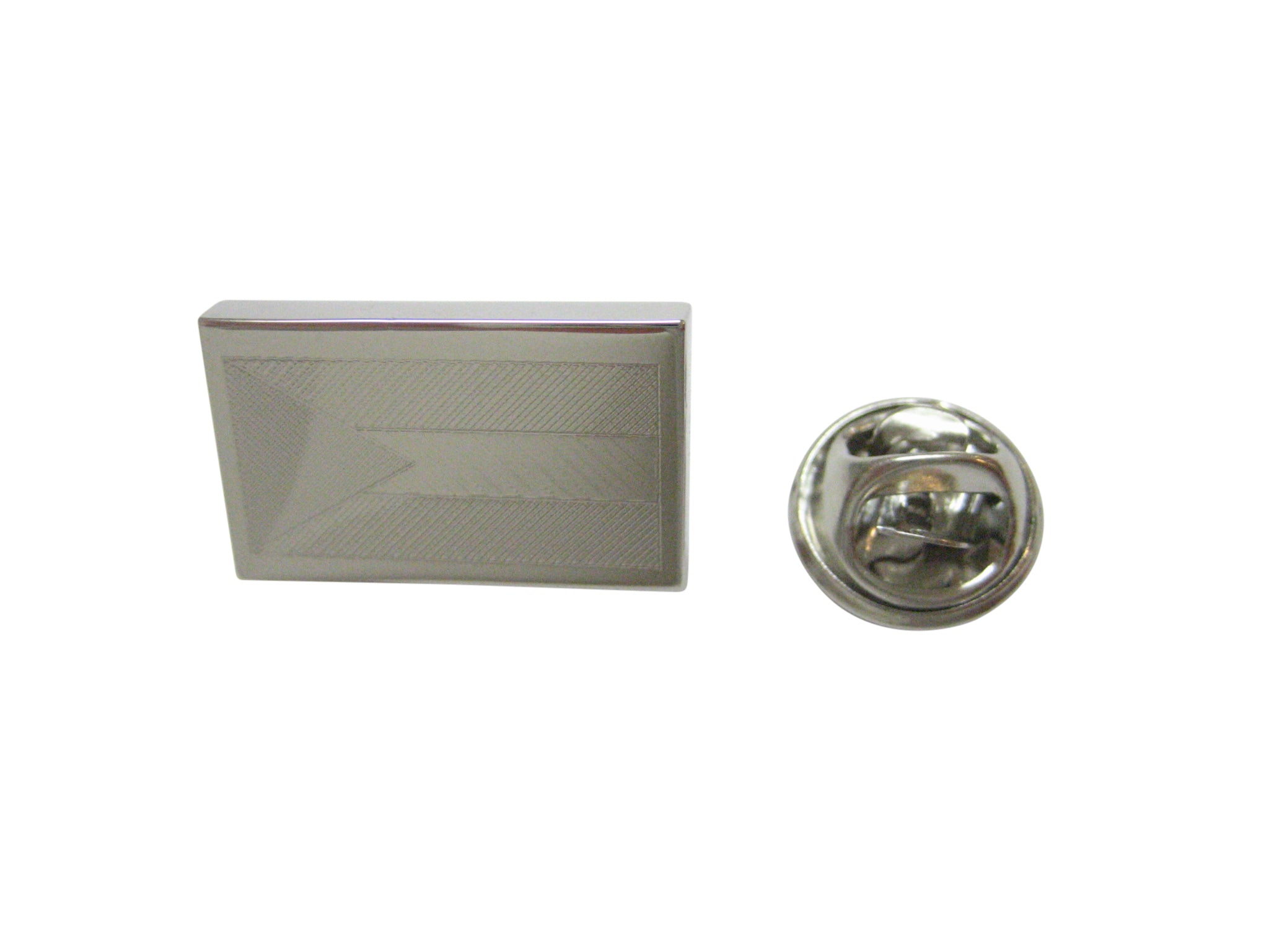 Silver Toned Etched Bahamas Flag Lapel Pin