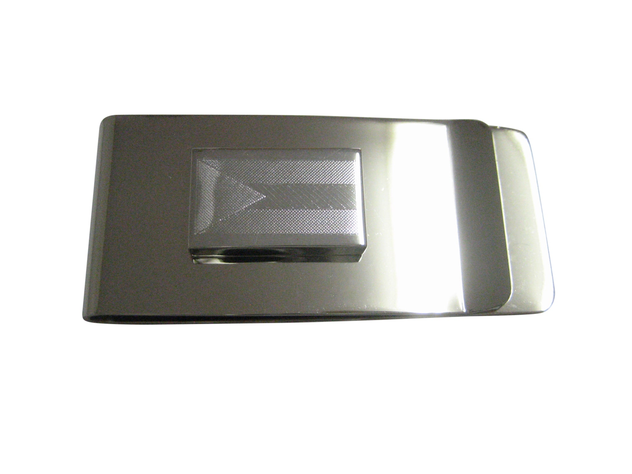 Silver Toned Etched Bahamas Flag Pendant Money Clip