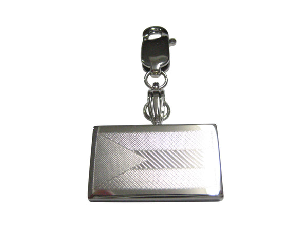 Silver Toned Etched Bahamas Flag Pendant Zipper Pull Charm