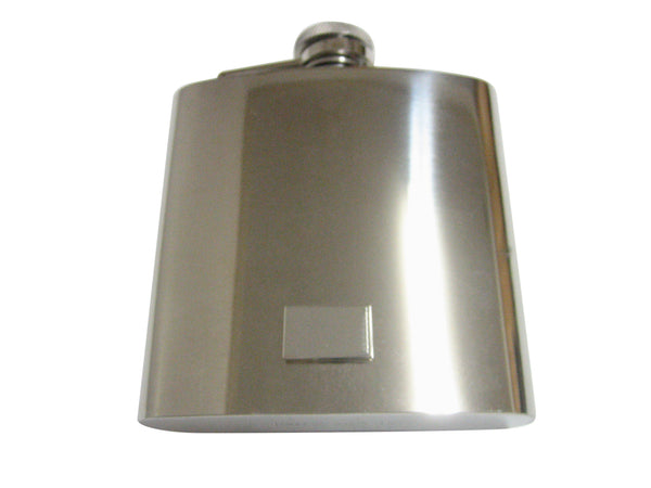 Silver Toned Etched Bahrain Flag Pendant 6oz Flask