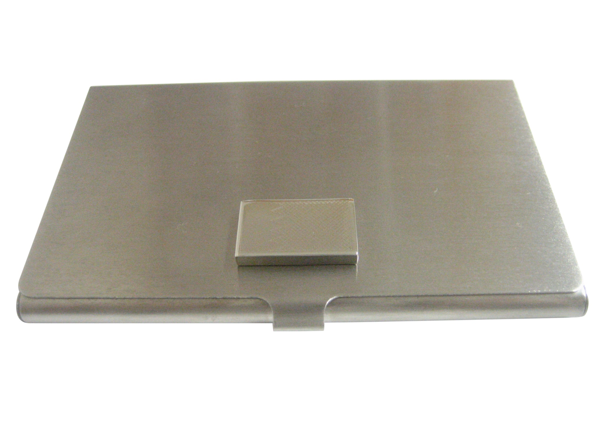 Silver Toned Etched Bahrain Flag Pendant Business Card Holder