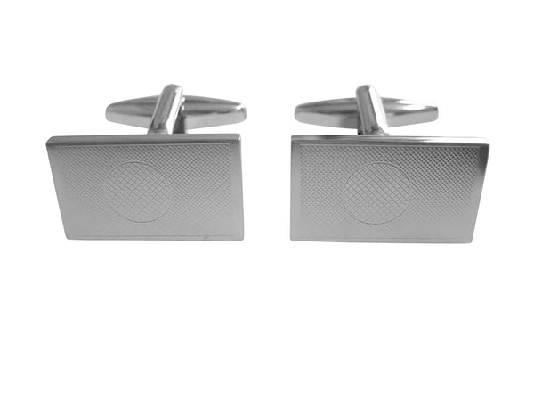 Silver Toned Etched Bangladesh Flag Cufflinks