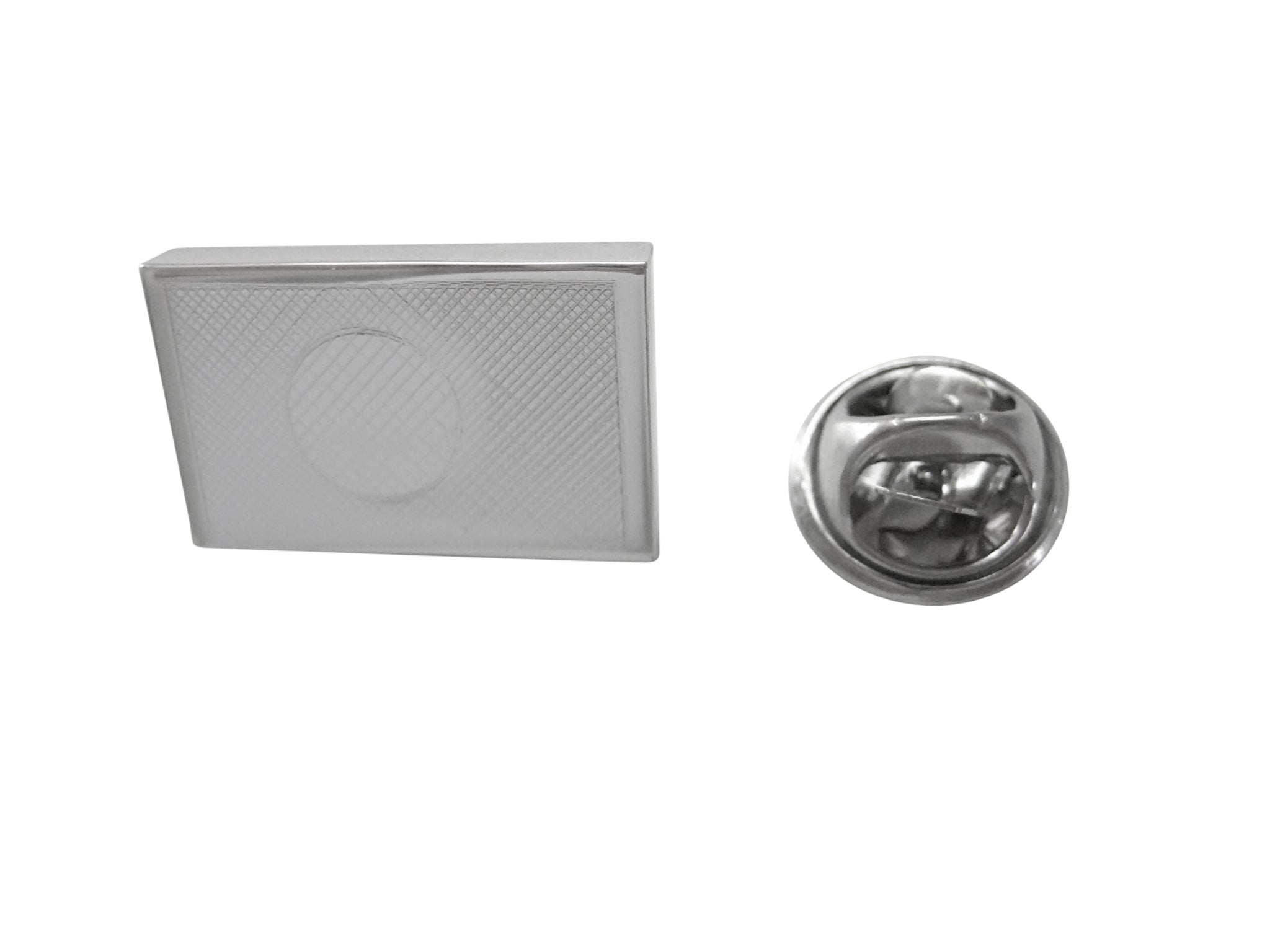 Silver Toned Etched Bangladesh Flag Lapel Pin